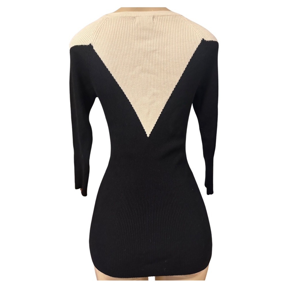 Cache Color Block Ribbed Sweater S - image 2